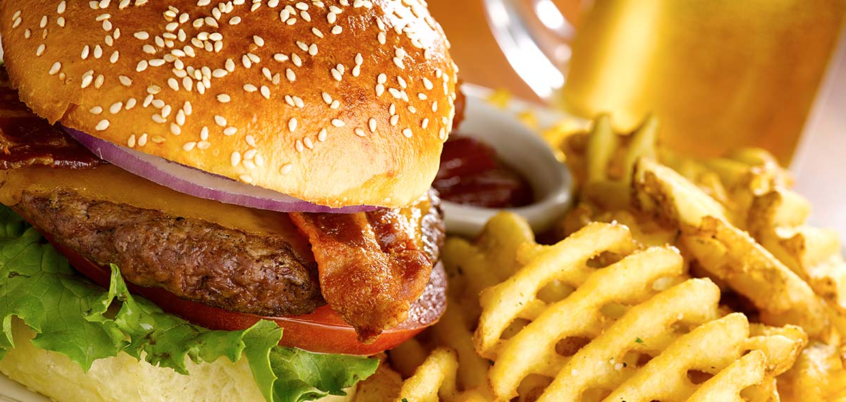 burger and fries