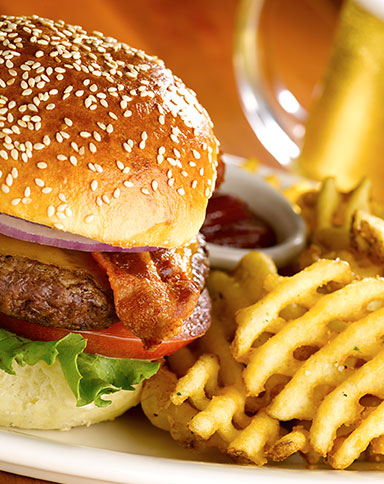 burger and fries
